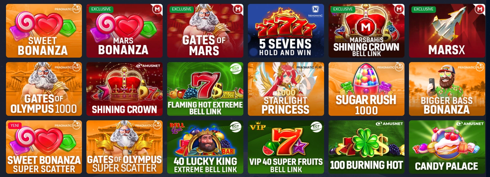 Slot sitelerinde şansını dene